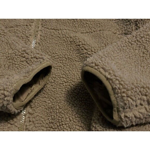 John Galt Full Zip Jacket long sleeve fuzzy Camel brown Women’s One Size teddy - Picture 12 of 16